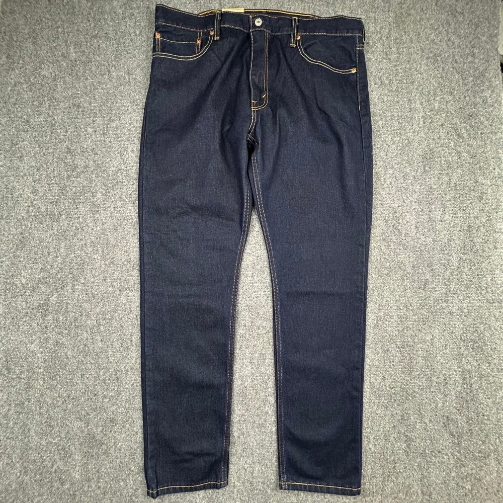 Levi's 512 Slim Taper Jeans Mens 38x32 Dark Wash Blue Eco Ease Stretch Denim